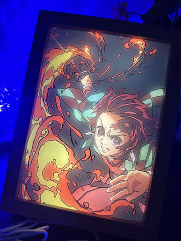 Demon Slayer Tanjiro LED Painting Anime Light