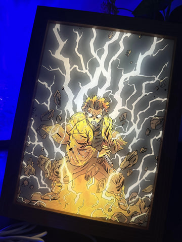 Demon Slayer Zenitsu Agatsuma LED Painting Anime Light