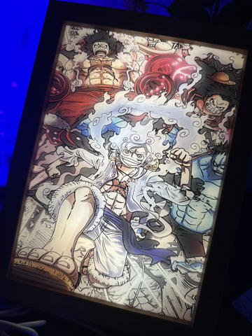 One Piece Monkey Luffy LED Painting Anime Light