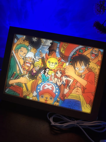One Piece Luffy and Friends LED Painting Anime Light All