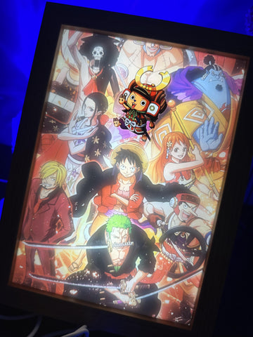 One Piece Luffy and Friends LED Painting Anime Light