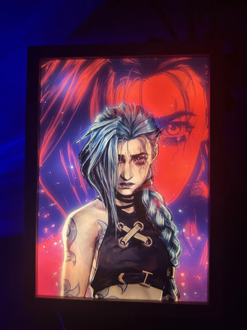 Arcane -JINX 1 LED Painting Anime light Artwork Night Light