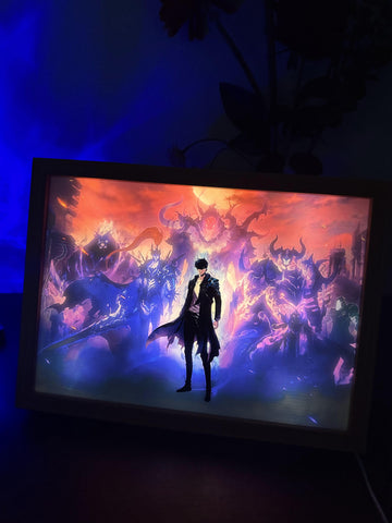 Solo Leveling Sung Jin-Woo 03 LED Painting Anime light Artwork Night Light