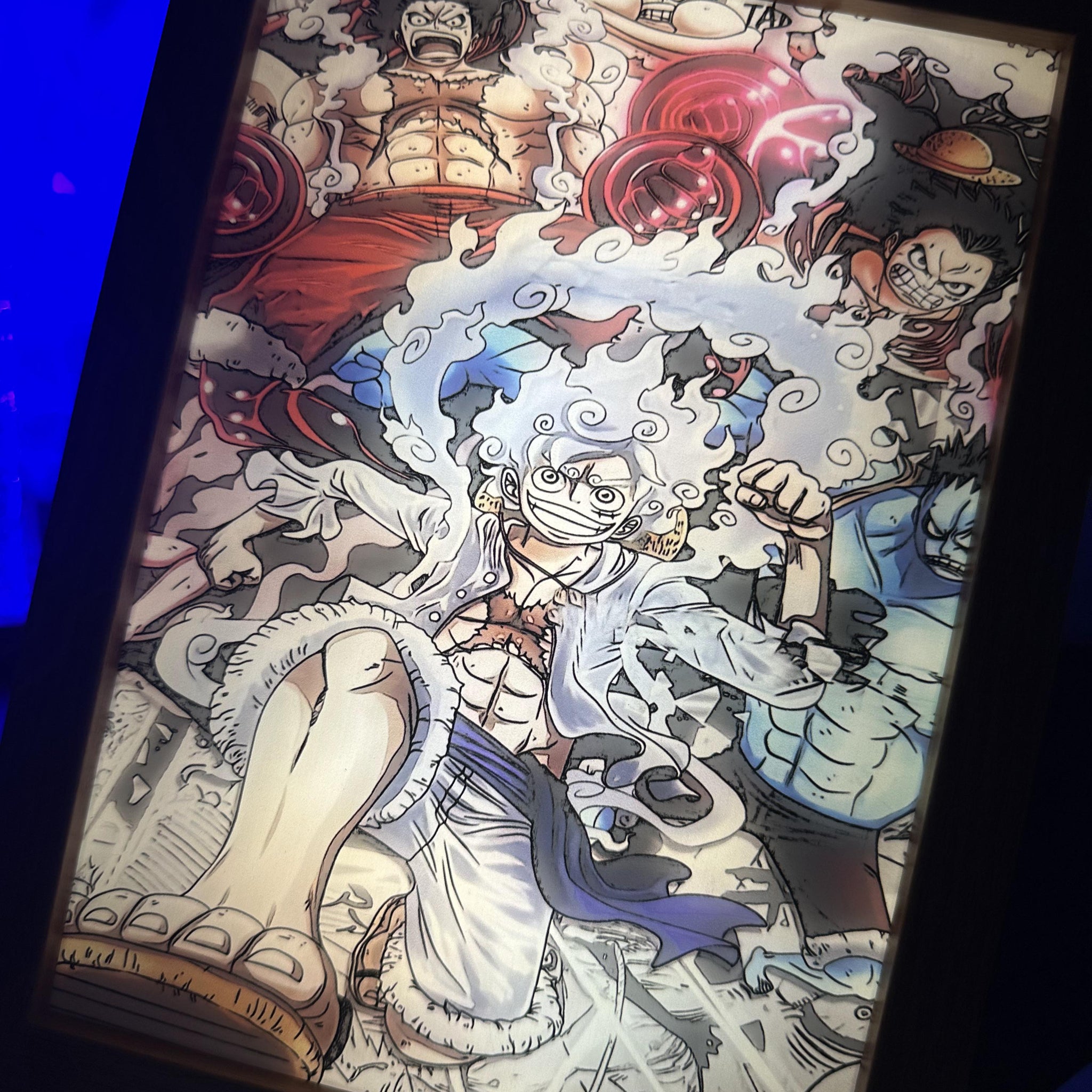 One Piece Monkey Luffy  LED  Painting Anime Light