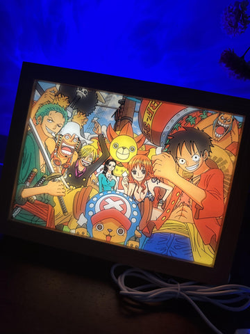 One Piece Luffy and Friends LED  Painting Anime Light All