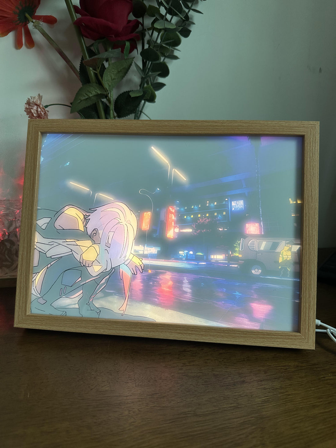 Cyberpunk Edgerunners  LED Painting Light Anime Artwork Night Light