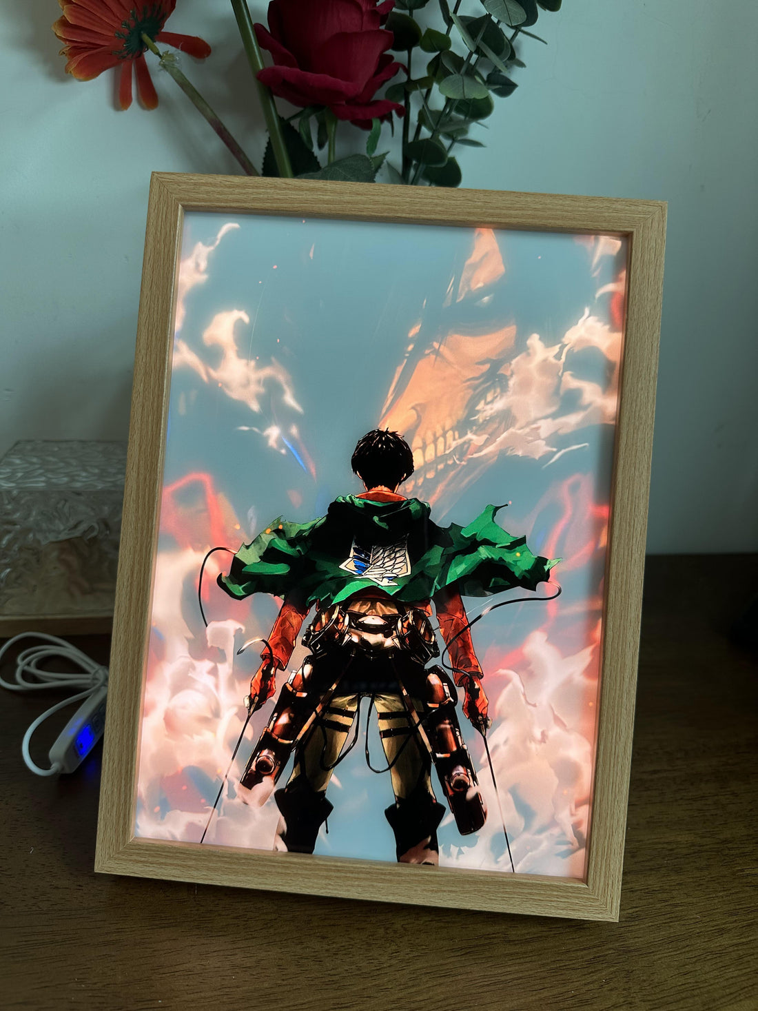 Eren Yeager Titan LED Painting Anime Light