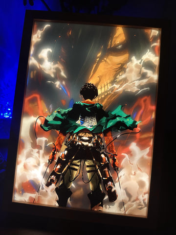 Eren Yeager Titan LED Painting Anime Light