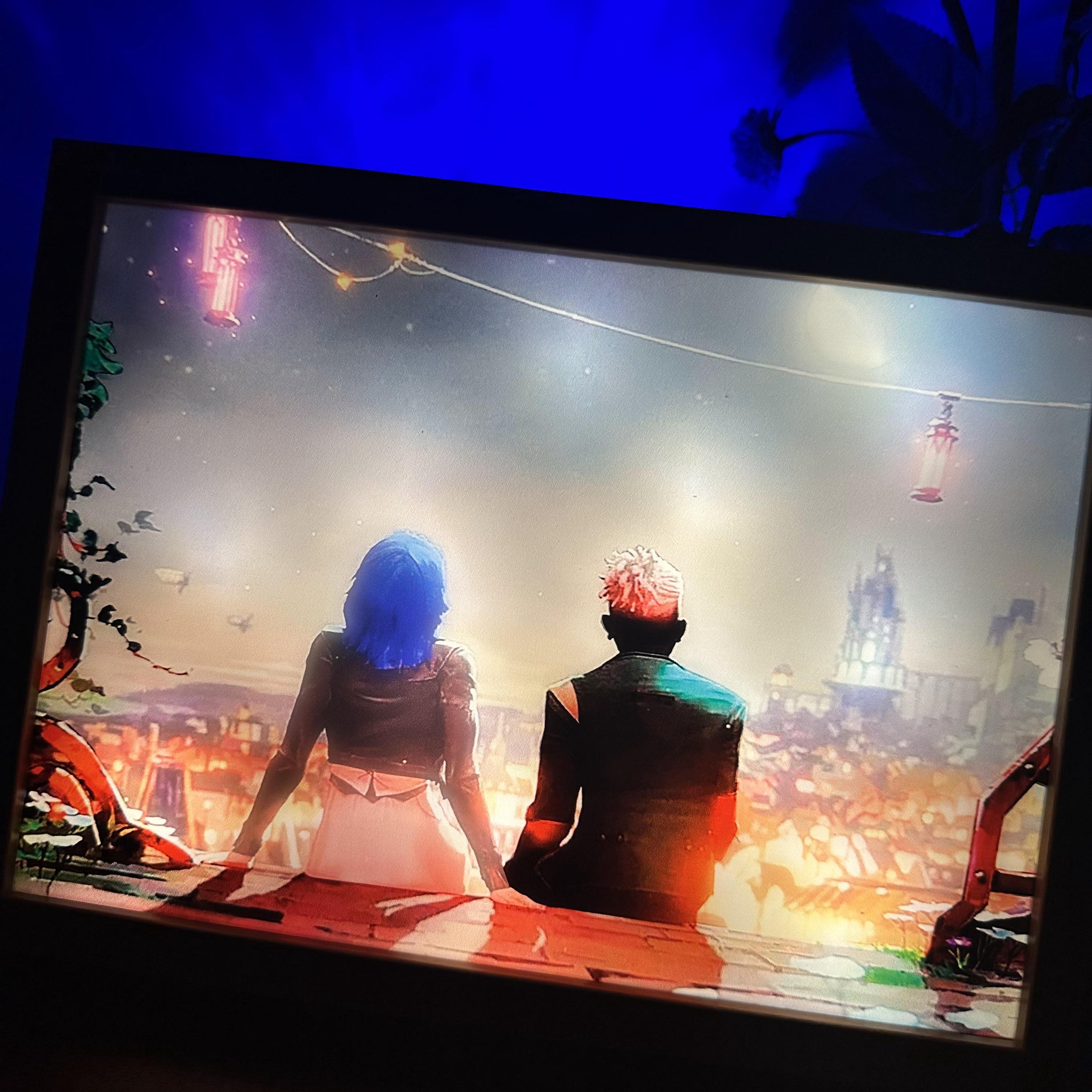 Arcane -Jinx&Ekko2 LED Painting Anime light  Artwork Night Light -2