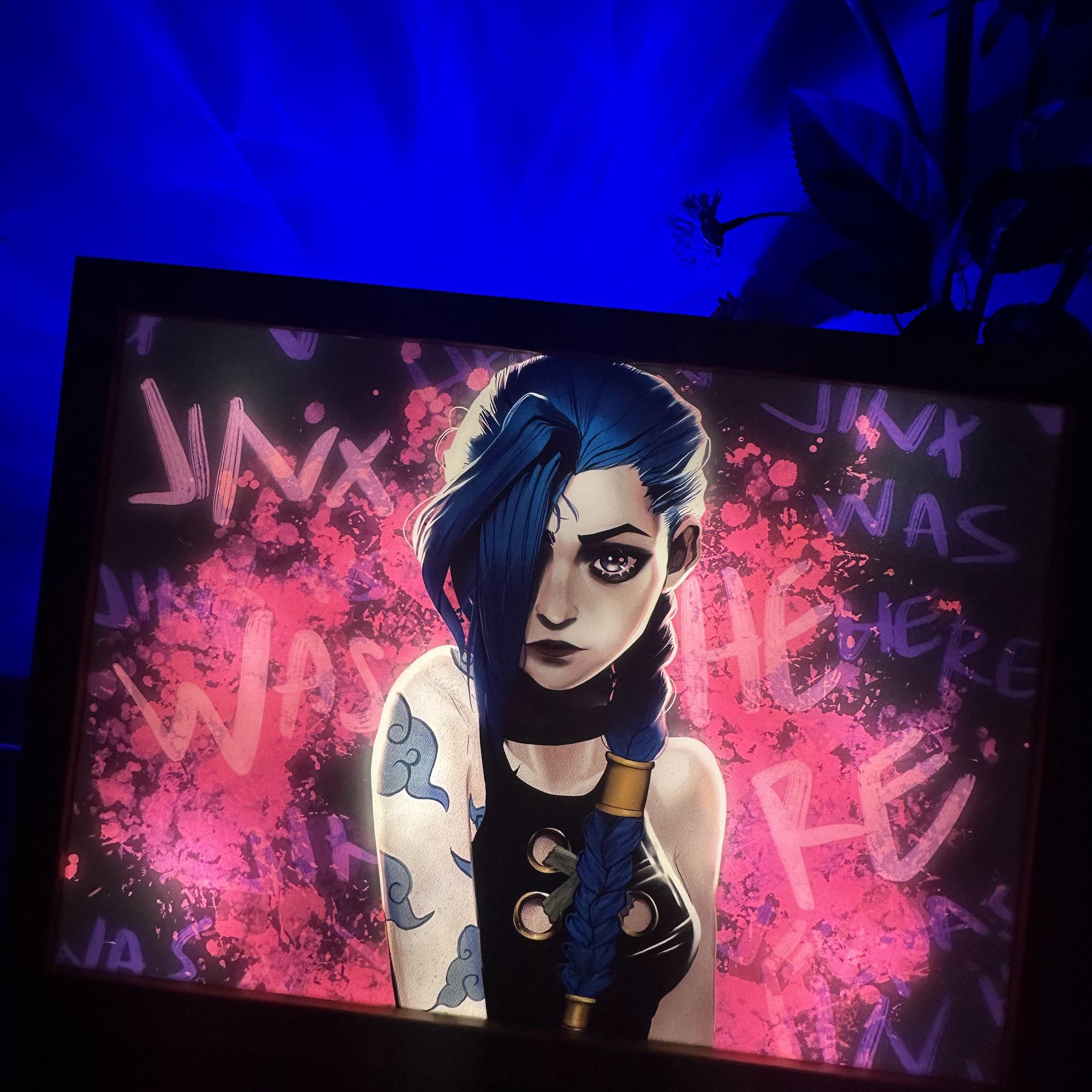 Arcane -JINX LED Painting Anime light  Artwork Night Light