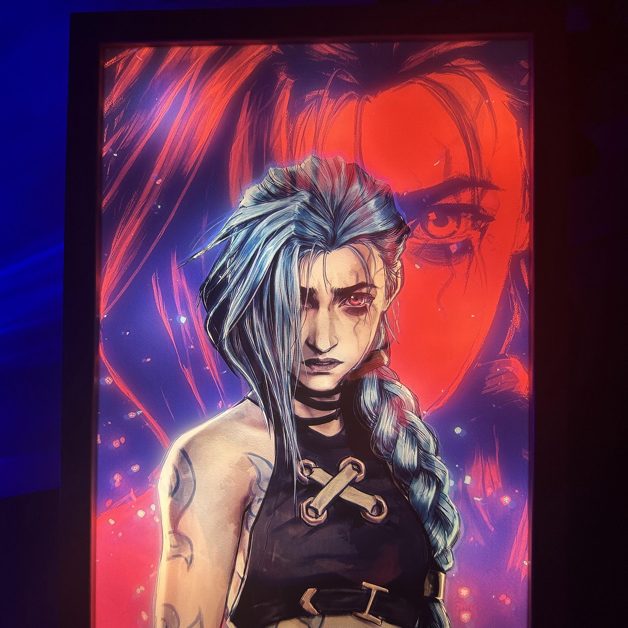 Arcane -JINX 1  LED Painting Anime light  Artwork Night Light