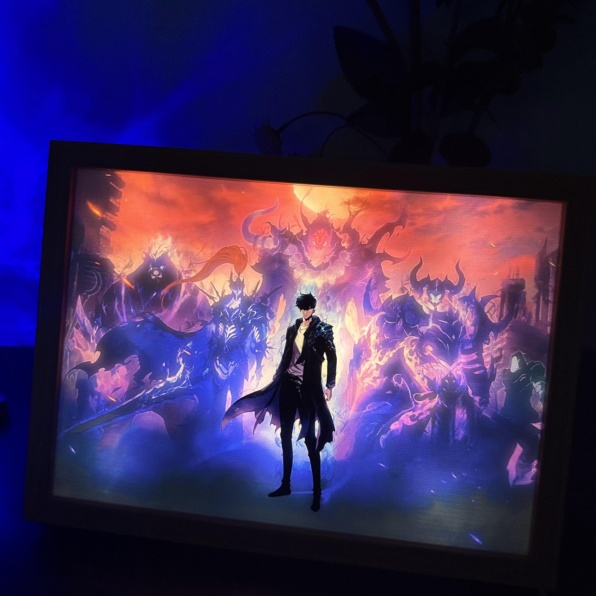 Solo Leveling Sung Jin-Woo 03  LED Painting Anime light  Artwork Night Light